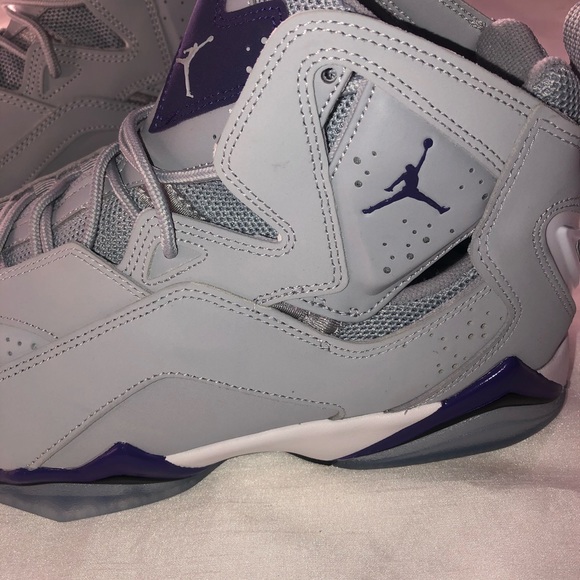 Jordan | Shoes | Jordan True Flight 342964 5 Grey Purple New | Poshmark